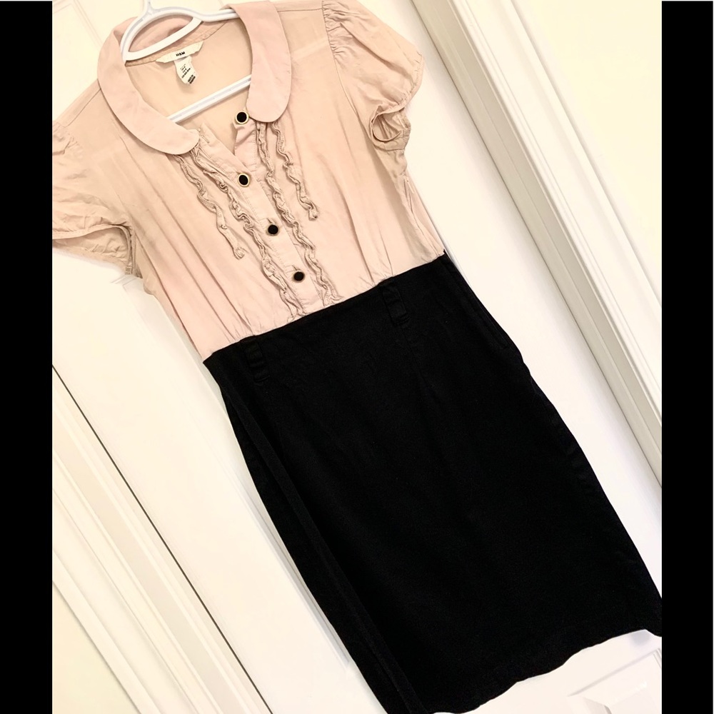 $5 will be donated CLEAROUT H&M career blouse dress skirt gold button shirt